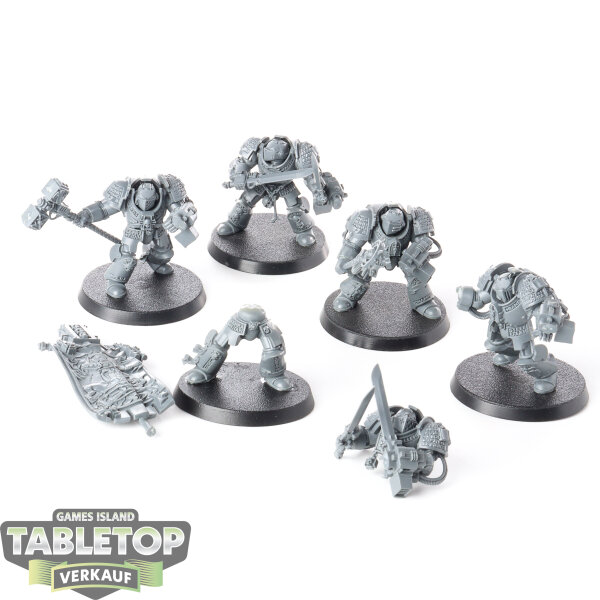 Grey Knights - 5x Grey Knights Brotherhood Terminator Squad - unbemalt