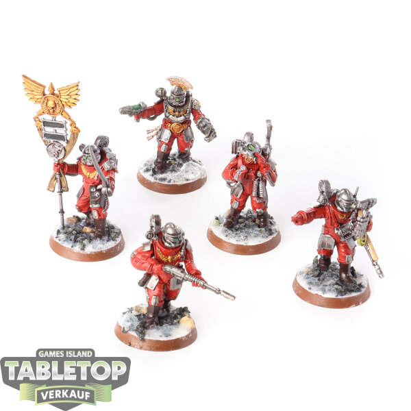 Horus Heresy - 5x Solar Auxilia Tactical Command Section - bemalt