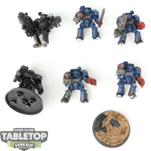 Space Marines - 6 Terminator Squad - classic - teilweise bemalt