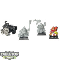 Dwarfen Mountain Holds - 3 Dwarf Cannon - teilweise bemalt
