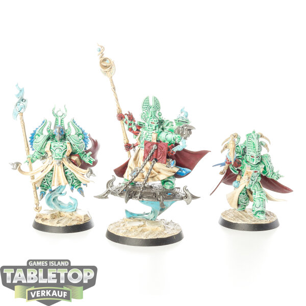 Thousand Sons - 3 Exalted Sorcerers - teilweise bemalt