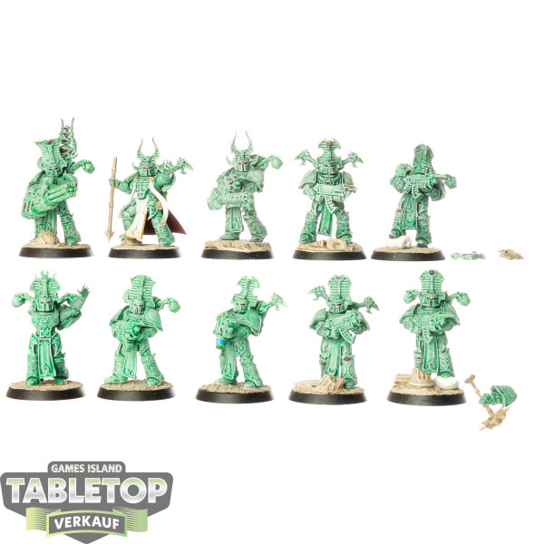 Thousand Sons - 10 Rubric Marines - teilweise bemalt