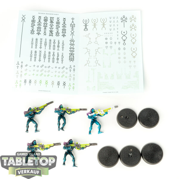 Necrons - 5 x Deathmarks - teilweise bemalt