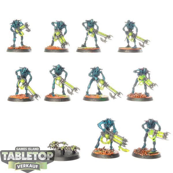 Necrons - 10 x Necron Warriors - teilweise bemalt