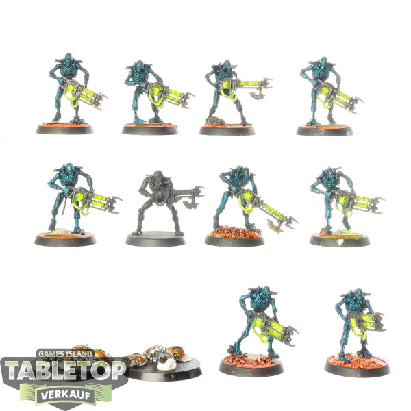 Necrons - 10 x Necron Warriors - teilweise bemalt
