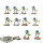 Necrons - 10 x Necron Warriors - teilweise bemalt