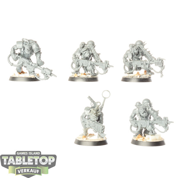 Orks - 5x Ork Burna Boyz - unbemalt