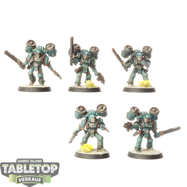 Horus Heresy - 5x Sons of Horus Space Marine Assault Squad - bemalt