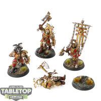 Blades of Khorne - 4 Blood Warriors - bemalt
