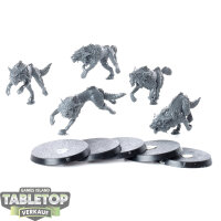 Space Wolves - 5 Fenrisian Wolves - unbemalt