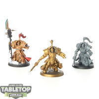 Adeptus Custodes - 3x Allarus Custodians - teilweise bemalt