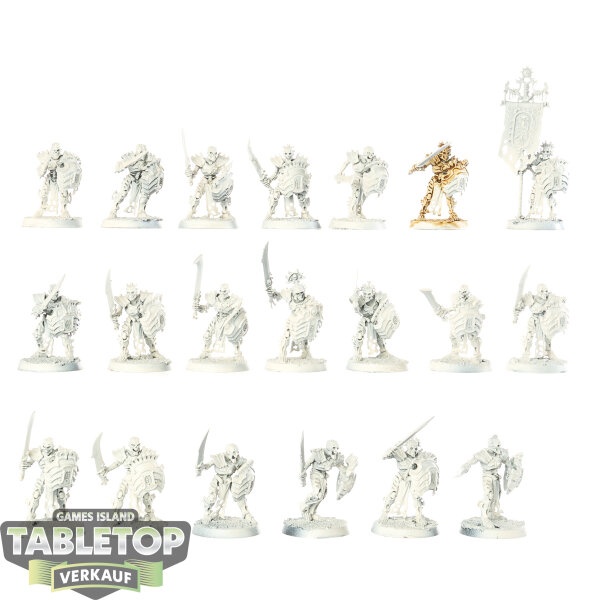 Ossiarch Bonereapers - 20x Mortek Guard - teilweise bemalt