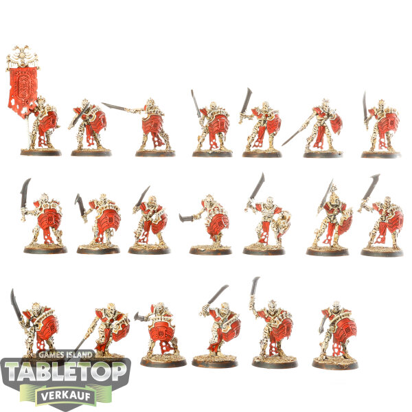 Ossiarch Bonereapers - 20x Mortek Guard - teilweise bemalt