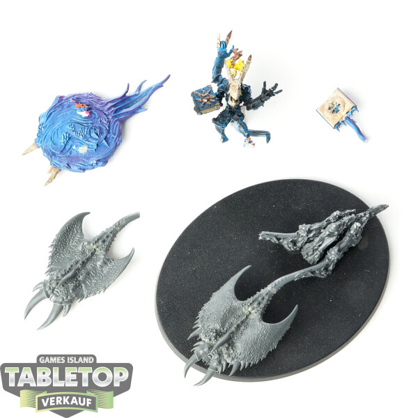 Disciples of Tzeentch - Fateskimmer, Herald of Tzeentch on Burning Chariot - teilweise bemalt