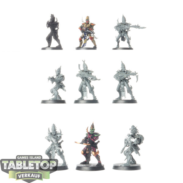 Aeldari - 9 Kabalite Warriors - teilweise bemalt