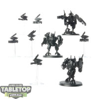 Tau Empire - 3 XV8 Crisis Battlesuit Team - grundiert