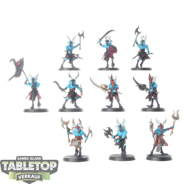 Disciples of Tzeentch - 10 Tzaangors - teilweise bemalt