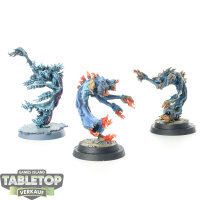 Disciples of Tzeentch - 3 Flamers - teilweise bemalt