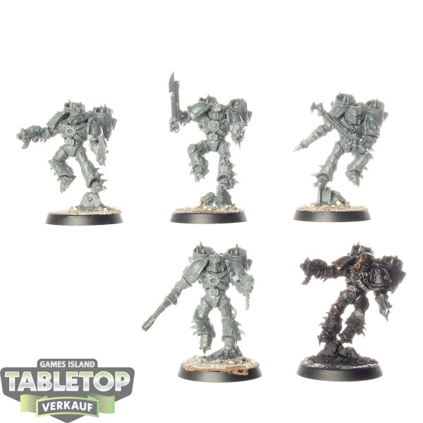 Chaos Space Marines - 5 x Raptors - teilweise bemalt