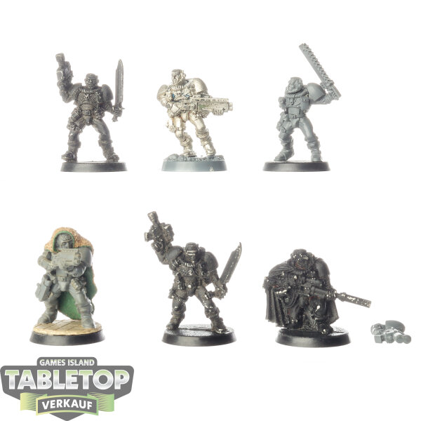 Space Marines - 6 x Scouts klassisch - teilweise bemalt