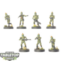 Galaktische Republik - 7 x Phase I Clone Troopers - bemalt