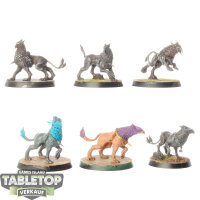 Stormcast Eternals - 6x Gryph-hounds - teilweise bemalt