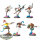 Aeldari - 6x Harlequin Troupe - teilweise bemalt
