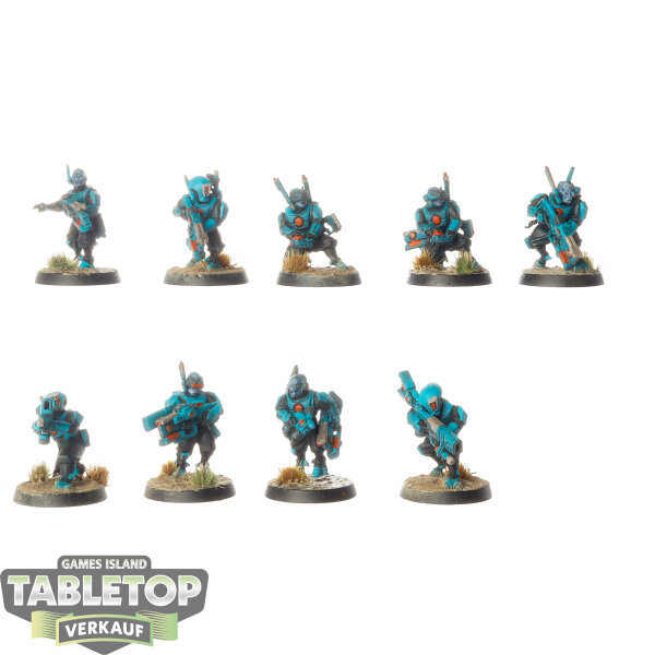 Tau Empire - 10 Pathfinder Team - bemalt