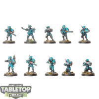Tau Empire - 10 Fire Warriors Strike Team - bemalt