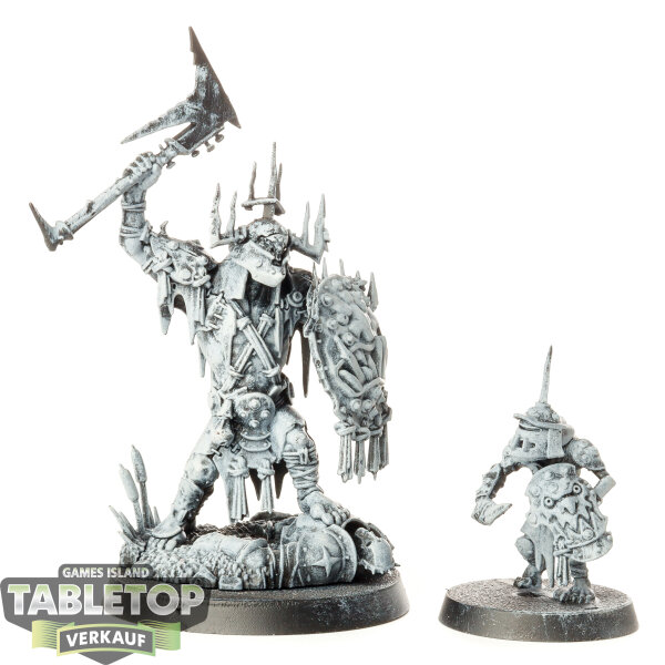 Orruk Warclans - Killaboss with Stab-grot - teilweise bemalt