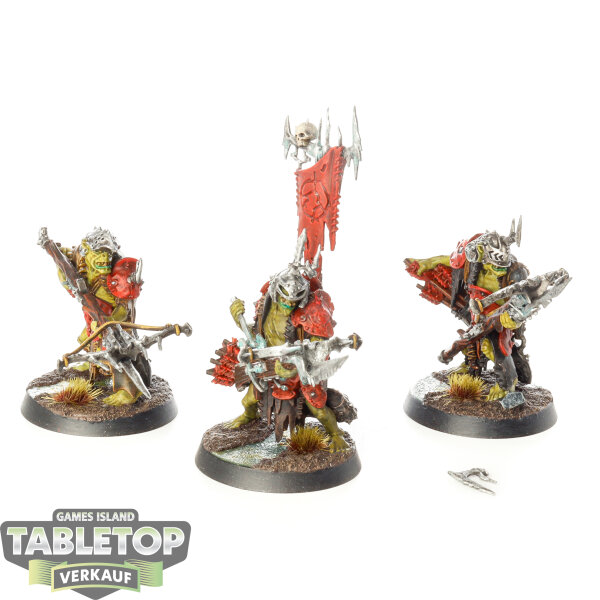Orruk Warclans - 3 Man-Skewer Boltboyz - bemalt
