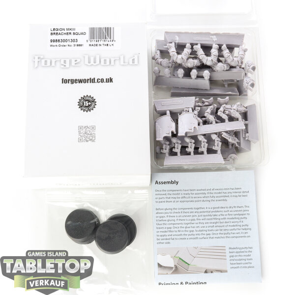 Horus Heresy - 5 Legion MKIII Breacher Siege Squad - im Gussrahmen