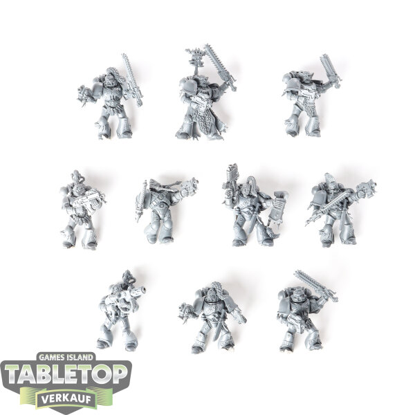 Space Wolves - 10 Grey Hunters - classic - unbemalt
