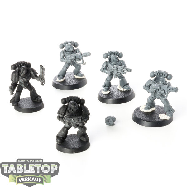Space Marines - 5 Tactical Squad - teilweise bemalt