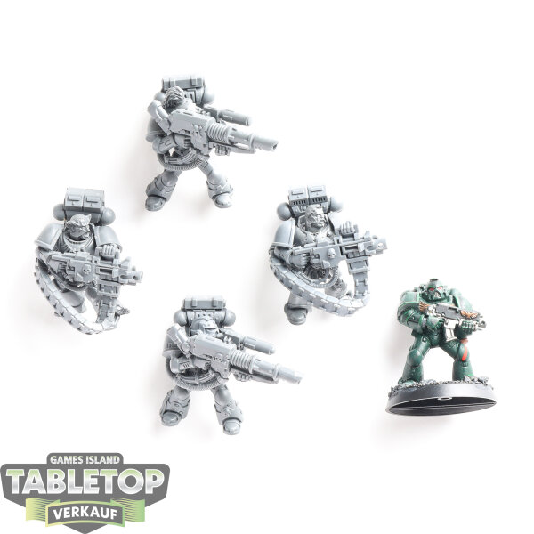 Space Marines - 5 Devastator - teilweise bemalt