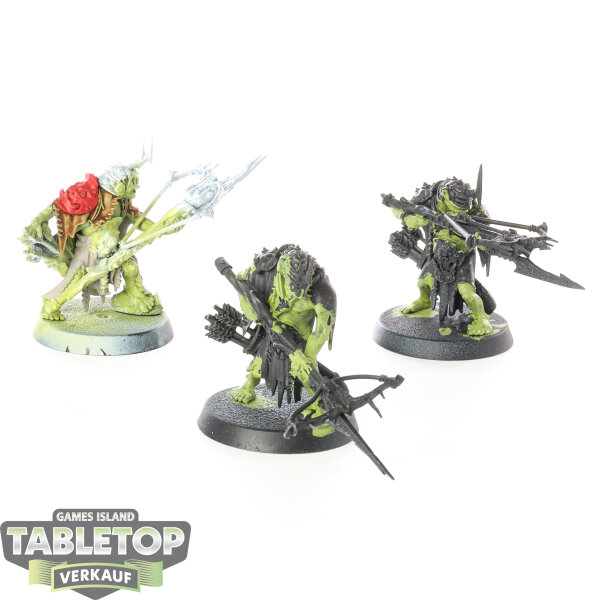 Orruk Warclans - 3x Man-Skewer Boltboyz - teilweise bemalt