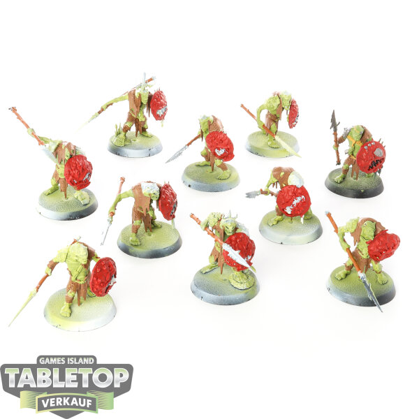 Orruk Warclans - 10x Gutrippaz - teilweise bemalt