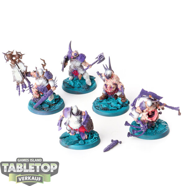 Warriors of Chaos - 5x Putrid Blightkings - teilweise bemalt