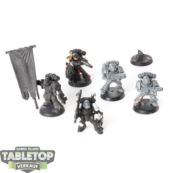 Black Templars - 5x Command Squad  - teilweise bemalt