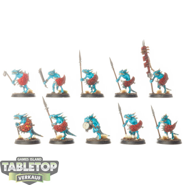 Seraphon - 10x Saurus Warriors - bemalt
