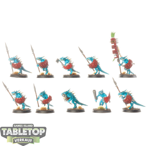 Seraphon - 10x Saurus Warriors - bemalt