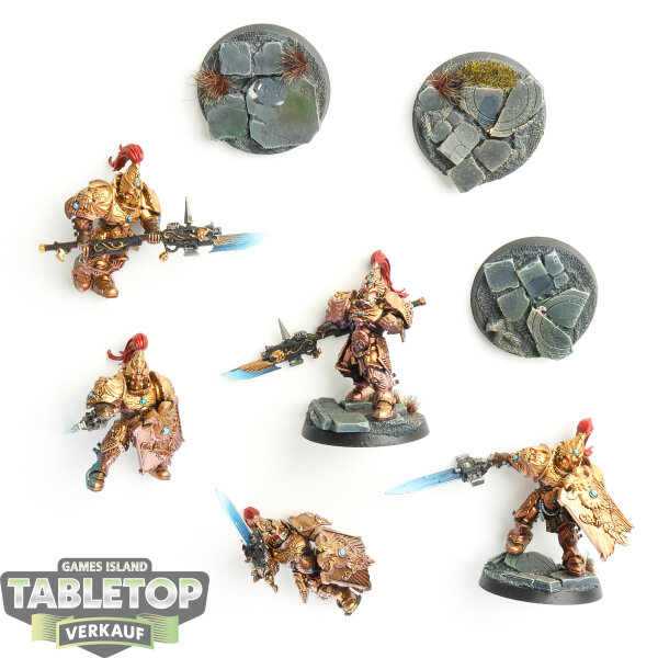 Adeptus Custodes - 5 Custodian Guard - bemalt