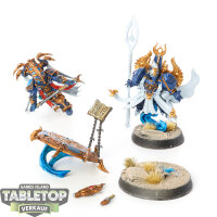 Thousand Sons - 2 x Exalted Sorcerers - teilweise bemalt