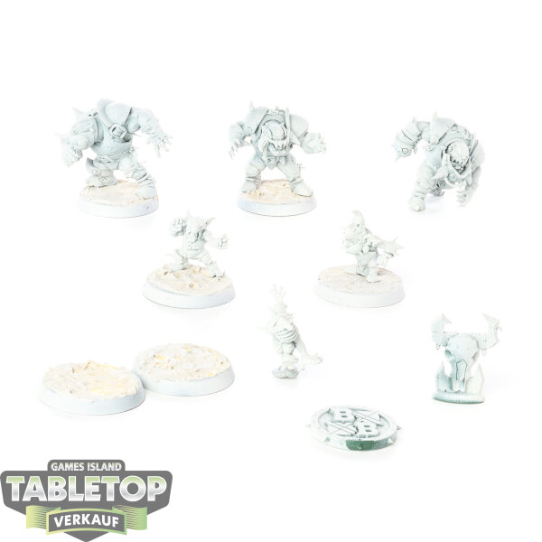 Blood Bowl - 6 x Black Orc Blood Bowl Team: The Thunder Valley Greenskins - teilweise bemalt
