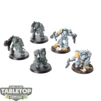 Space Wolves - 5 Wolf Guard Terminators - teilweise bemalt