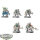 Orks - 5 Ork Burna Boyz - teilweise bemalt