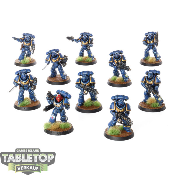Ultramarines - 10 Intercessor Squad - bemalt