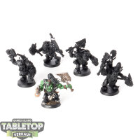 Orks - 5 Ork Nobz - teilweise bemalt