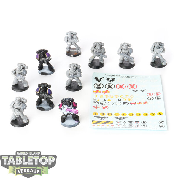 Black Templars - 10 Tactical Squad klassisch - teilweise bemalt