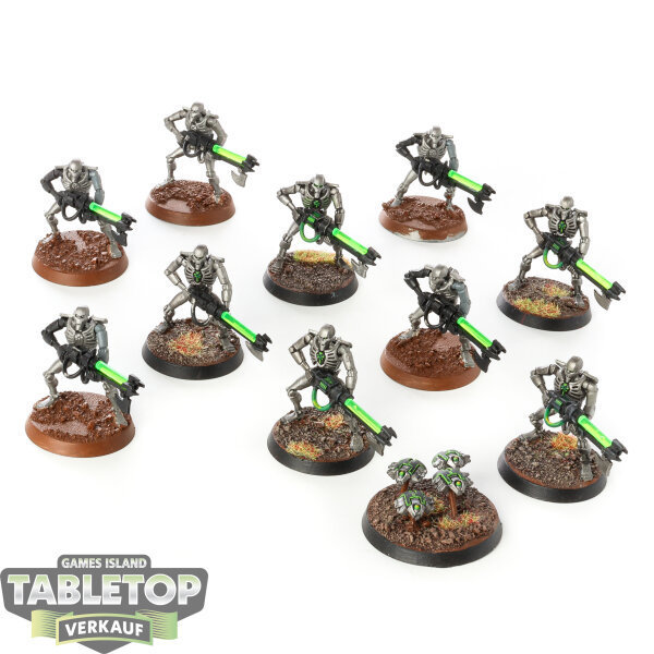 Necrons - 10 Necron Warriors - teilweise bemalt